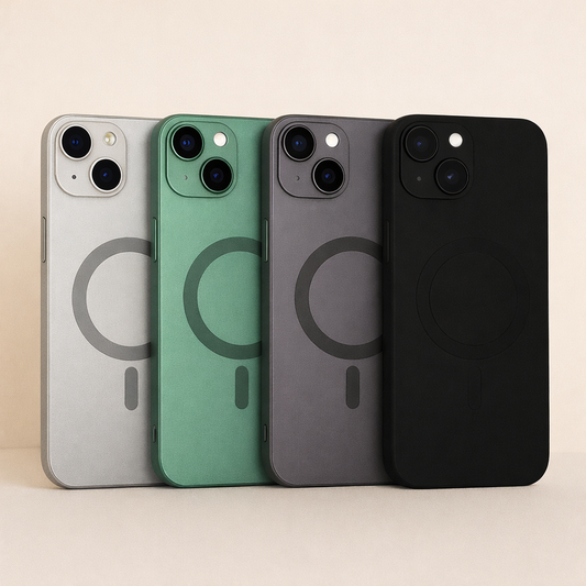 Coque Magsafe Effet Métallique avec Protection Caméra - iPhone 14 + et 15 +
