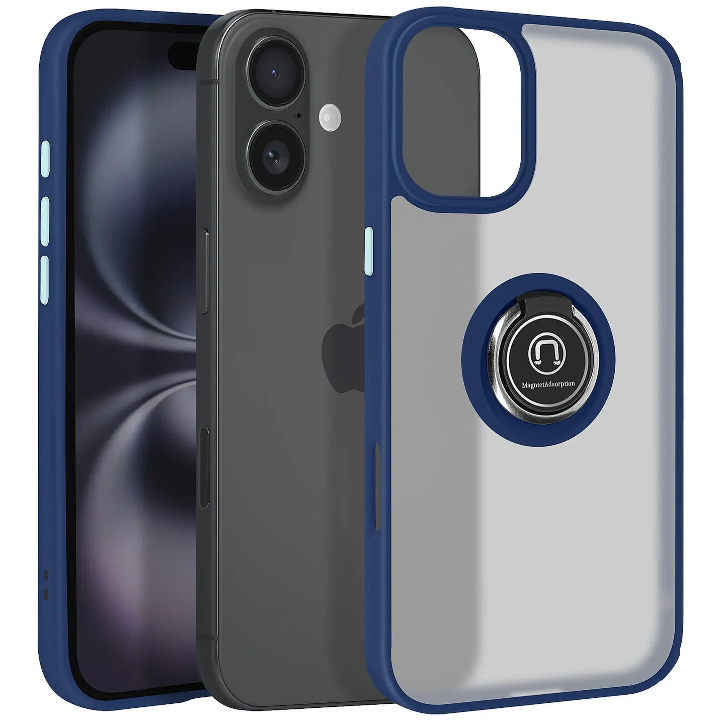 Coque bague rigide de couleur - IPhone 16