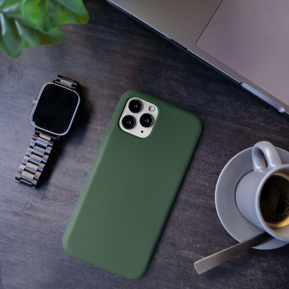 Coque silicone kaki iPhone 11