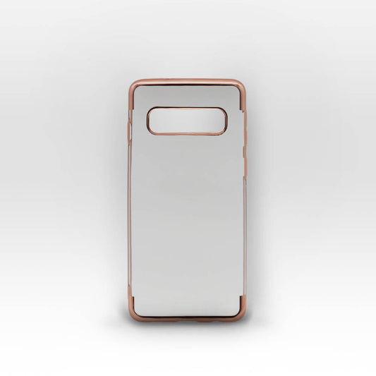 SAMSUNG Galaxy S10 - Coque Transparente Bord Rose
